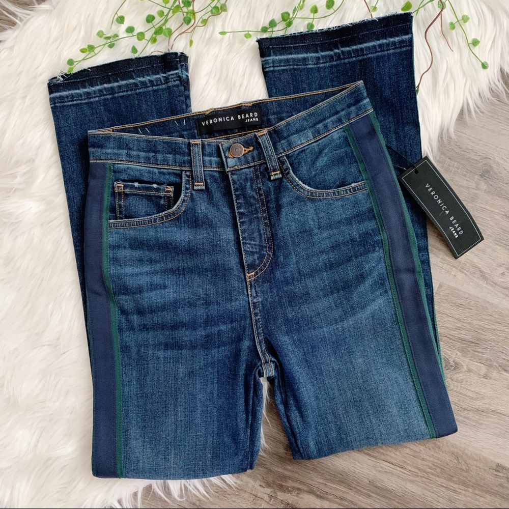 NEW Veronica Beard Carly High-Rise Kick-Flare Jean